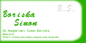 boriska simon business card